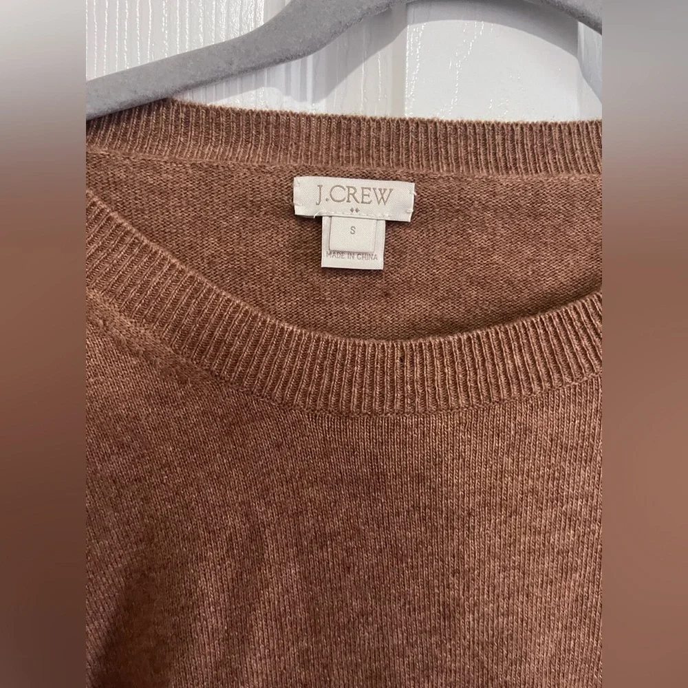 J.Crew Wool Blend Sweater Brown Crewneck Size Medium